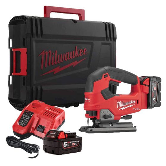 MILWAUKEE M18 FJS-502X 18V TOP HANDLE JIGSAW INC 2X 5.0AH BATTS - MonkeyTools