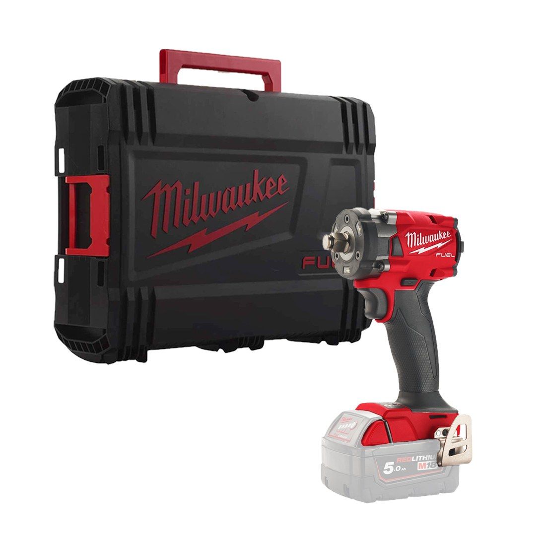 MILWAUKEE M18 FUEL FIW2F38-0X 18V 3/8" IMPACT WRENCH WITH FRICTION RING BODY ONLY IN CARRY CASE - MonkeyTools