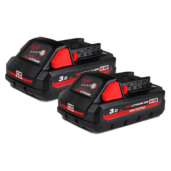 MILWAUKEE M18 HB3 18V HIGH OUTPUT 3.0AH LI-ION BATTERY TWIN PACK - MonkeyTools