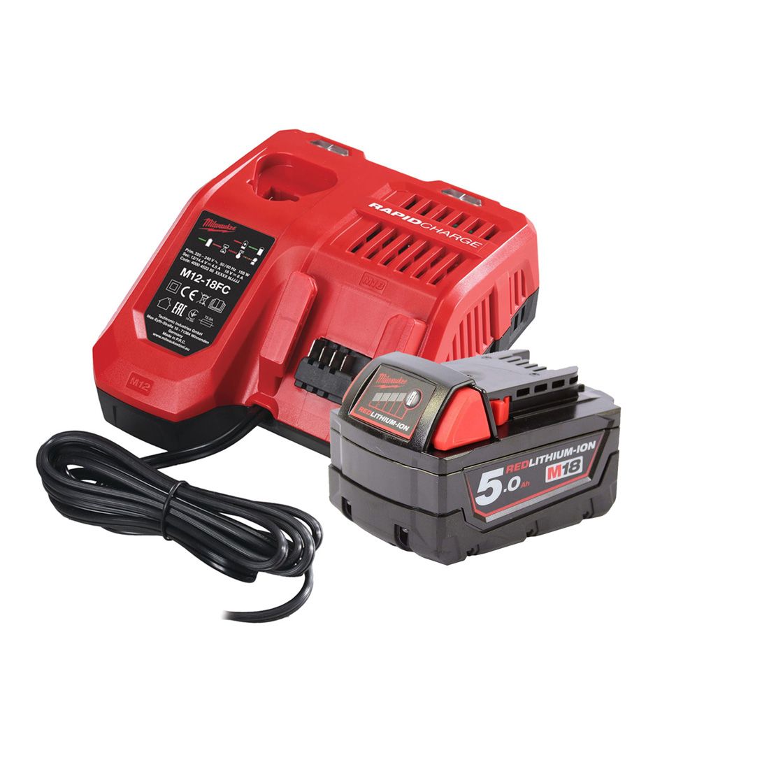 MILWAUKEE M18 NRG-501 18V BATTERY & CHARGER KIT INC 1X 5.0AH BATTERY - MonkeyTools