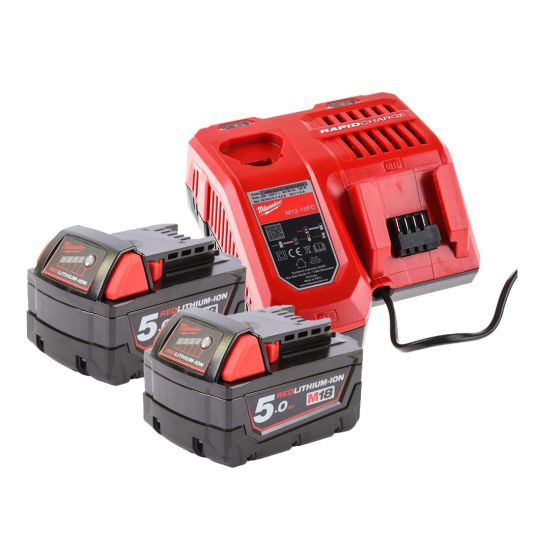 MILWAUKEE M18 NRG-502 18V BATTERY & FAST CHARGER KIT INC 2X 5.0AH BATTS - MonkeyTools