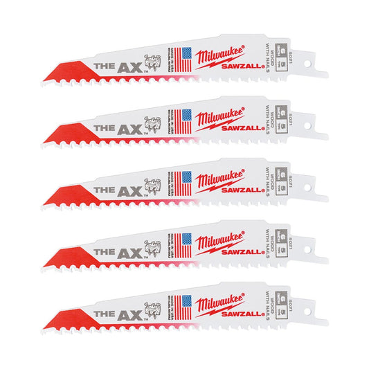 Milwaukee Reciprocating SawBlades - AX Demolition - 150mm - Pack of 5 - 48005021 - MonkeyTools