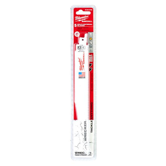 MILWAUKEE SAWZALL BLADE - 230MM WRECKER BLADES - 5PC - 48005706 - MonkeyTools