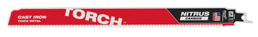 Milwaukee Sawzall Blade - 300mm Torch Carbide Nitrus Blades - 1 Piece - 48005263 - MonkeyTools