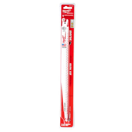 MILWAUKEE SAWZALL BLADE - 300MM WOOD WITH NAILS THIN KERF - 5PC - 48005037 - MonkeyTools