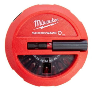 Milwaukee Screwdriver Bit Set SHOCKWAVE Impact Duty Puck Bit Set 16pc Bit Holder - MonkeyTools