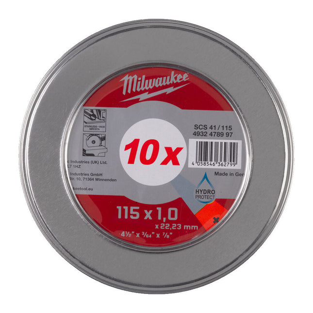 MILWAUKEE SCS 41 PRO+ 115MM THIN METAL CUTTING DISCS X10 PCS - MonkeyTools
