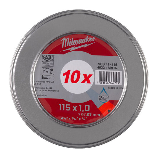 MILWAUKEE SCS 41 PRO+ 115MM THIN METAL CUTTING DISCS X10 PCS - MonkeyTools