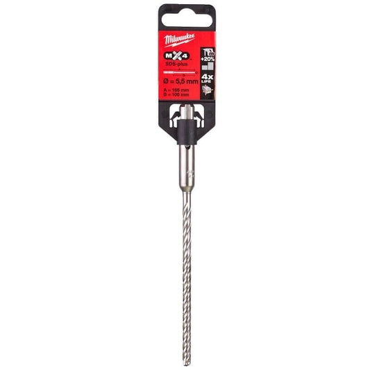 MILWAUKEE SDS MX4 DRILL BITS - 5.5MM X 165MM - 4932352010 - MonkeyTools