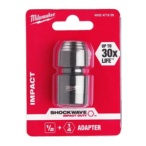 Milwaukee Shockwave 1/2in to 1/4in HEX Adapter - 4932471828 - MonkeyTools