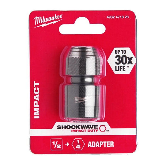 Milwaukee Shockwave 1/2in to 1/4in HEX Adapter - 4932471828 - MonkeyTools
