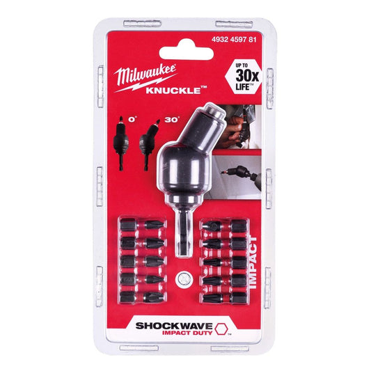 MILWAUKEE SHOCKWAVE IMPACT DUTY KNUCKLE OFFSET ATTACHMENT X11 PCS 4932459781 - MonkeyTools