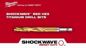 Milwaukee SHOCKWAVE Red Hex 4.8mm HSS TiN Metal Drill Bit - MonkeyTools