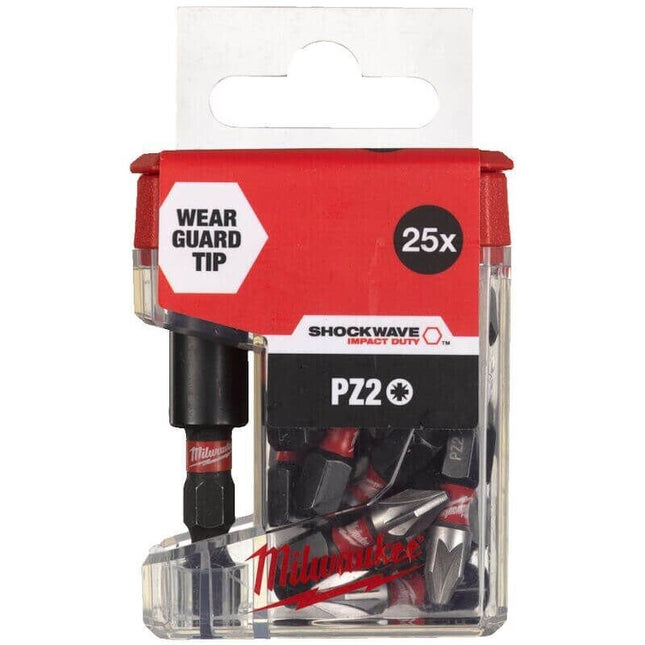 Milwaukee Shockwave Tic Tac Set PZ2 & Metal Bit Holder 26 Pieces 4932479857 - MonkeyTools
