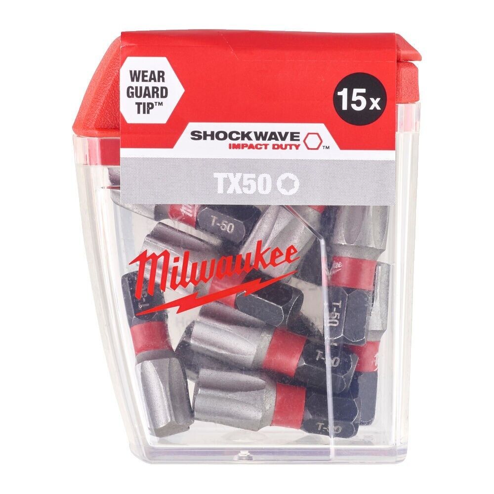 Milwaukee Shockwave Torx T50 Screwdriver Bit Set 15 25mm TX50 Impact Driver Bits - MonkeyTools
