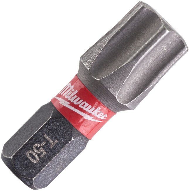 MILWAUKEE Shockwave TX50 Screwdriver Bit Set x2 Torx T50 25mm Driver Bits Insert - MonkeyTools