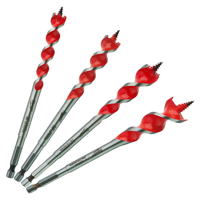 MILWAUKEE SPEED FEED SELF-FEEDING WOOD DRILL BIT SET X4 PCS 4932479477 - MonkeyTools