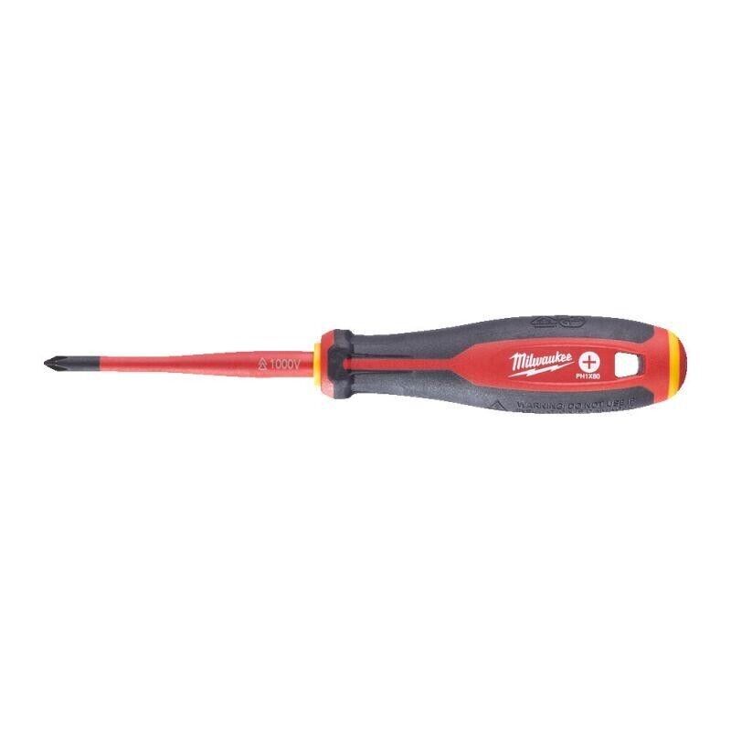 Milwaukee - Tri-Lobe VDE Screwdriver PH1 x 80mm - MonkeyTools