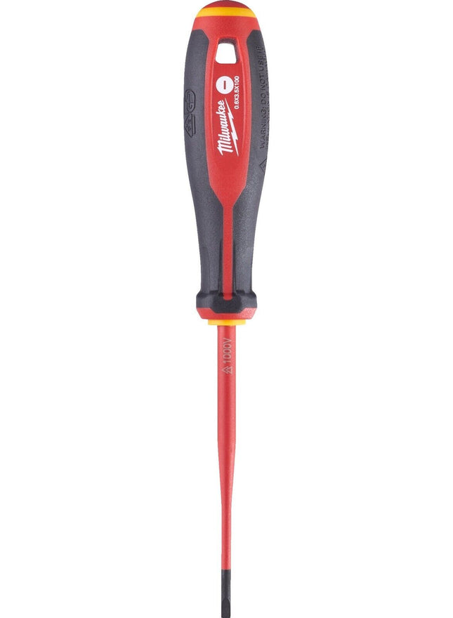 Milwaukee - Tri-Lobe VDE Screwdriver - Slotted 0.6 x 3.5 x 100 - MonkeyTools