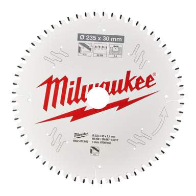 New Milwaukee 4932471309 Aluminium Cutting Circular Saw Blade 235mm x 30mm 60T - MonkeyTools