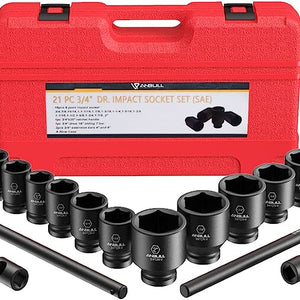 SOCKET IMPACT HEXAGONAL 3/4” METRIC SIZE: 21MM SHORT 1PC - MonkeyTools