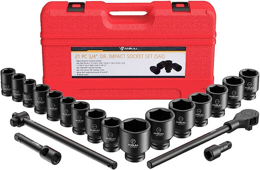 SOCKET IMPACT HEXAGONAL 3/4” METRIC SIZE: 21MM SHORT 1PC - MonkeyTools