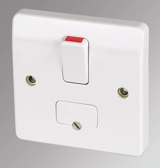 MK LOGIC PLUS 13A SWITCHED FUSED SPUR & FLEX OUTLET WHITE - MonkeyTools
