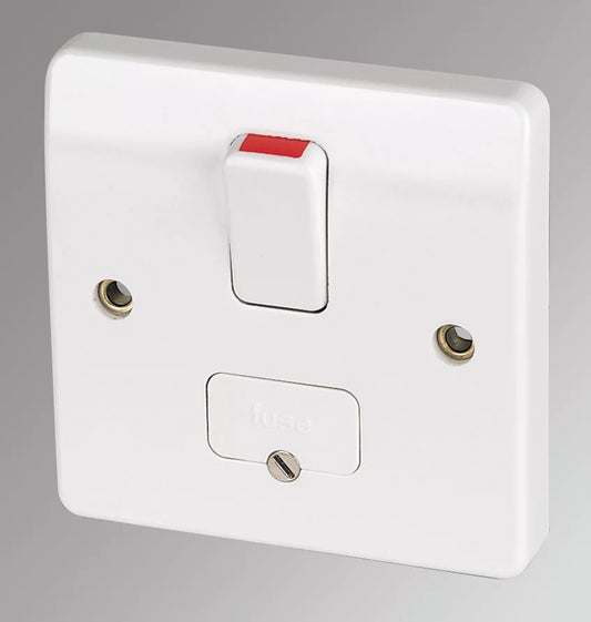 MK LOGIC PLUS 13A SWITCHED FUSED SPUR & FLEX OUTLET WHITE - MonkeyTools