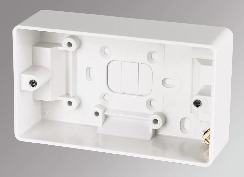 MK LOGIC PLUS 2-GANG SURFACE PATTRESS BACK BOX 30MM - MonkeyTools