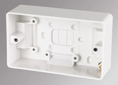 MK LOGIC PLUS 2-GANG SURFACE PATTRESS BACK BOX 30MM