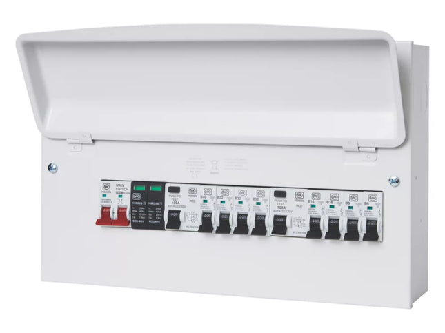 MK SENTRY 16-MODULE 8-WAY POPULATED DUAL RCD CONSUMER UNIT WITH SPD - MonkeyTools
