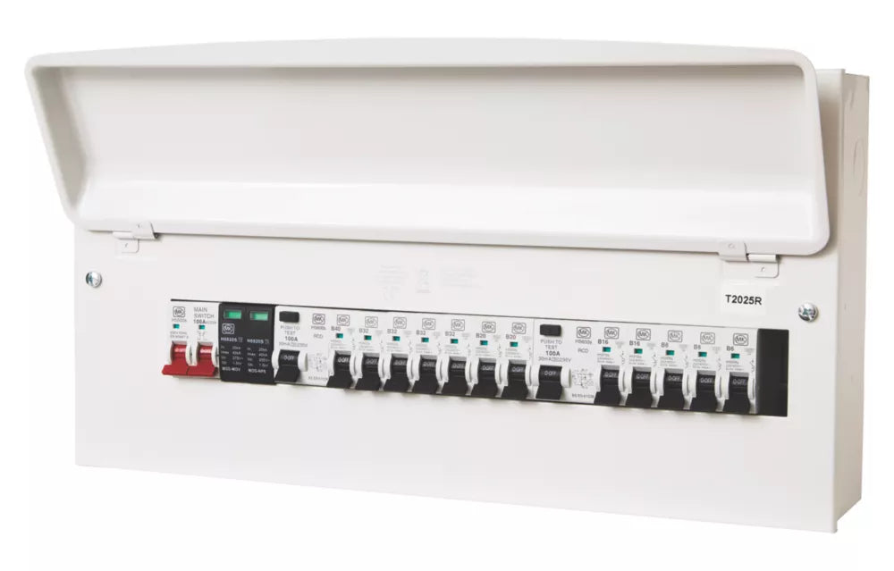 MK SENTRY 21-MODULE 12-WAY POPULATED DUAL RCD CONSUMER UNIT WITH SPD - MonkeyTools