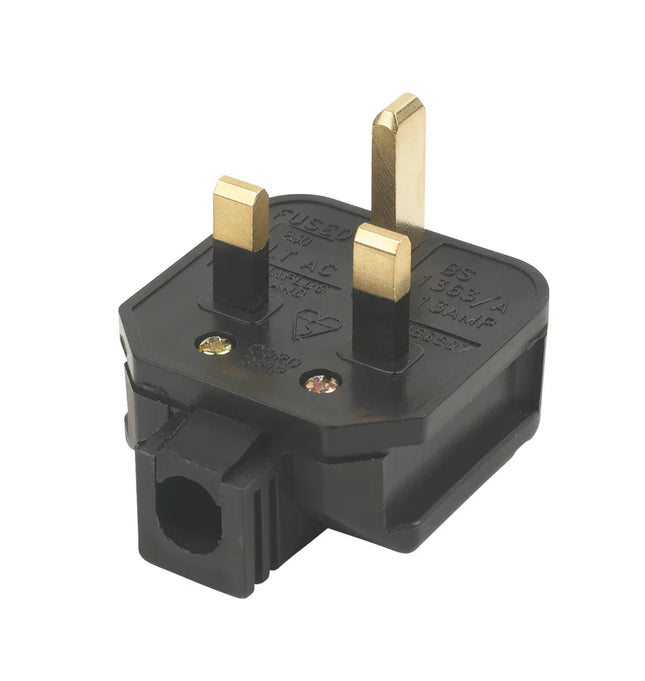 13A FUSED HEAVY DUTY PLUG BLACK - MonkeyTools