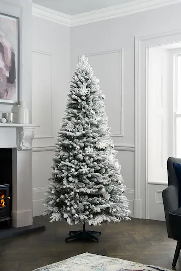 6ft Pre Lit Pre Decorated Pop Up Snowy Christmas Tree - MonkeyTools