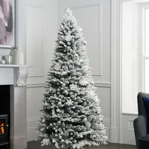 6ft Pre Lit Pre Decorated Pop Up Snowy Christmas Tree - MonkeyTools