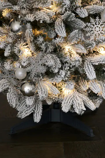6ft Pre Lit Pre Decorated Pop Up Snowy Christmas Tree - MonkeyTools