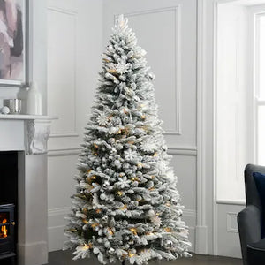 6ft Pre Lit Pre Decorated Pop Up Snowy Christmas Tree - MonkeyTools