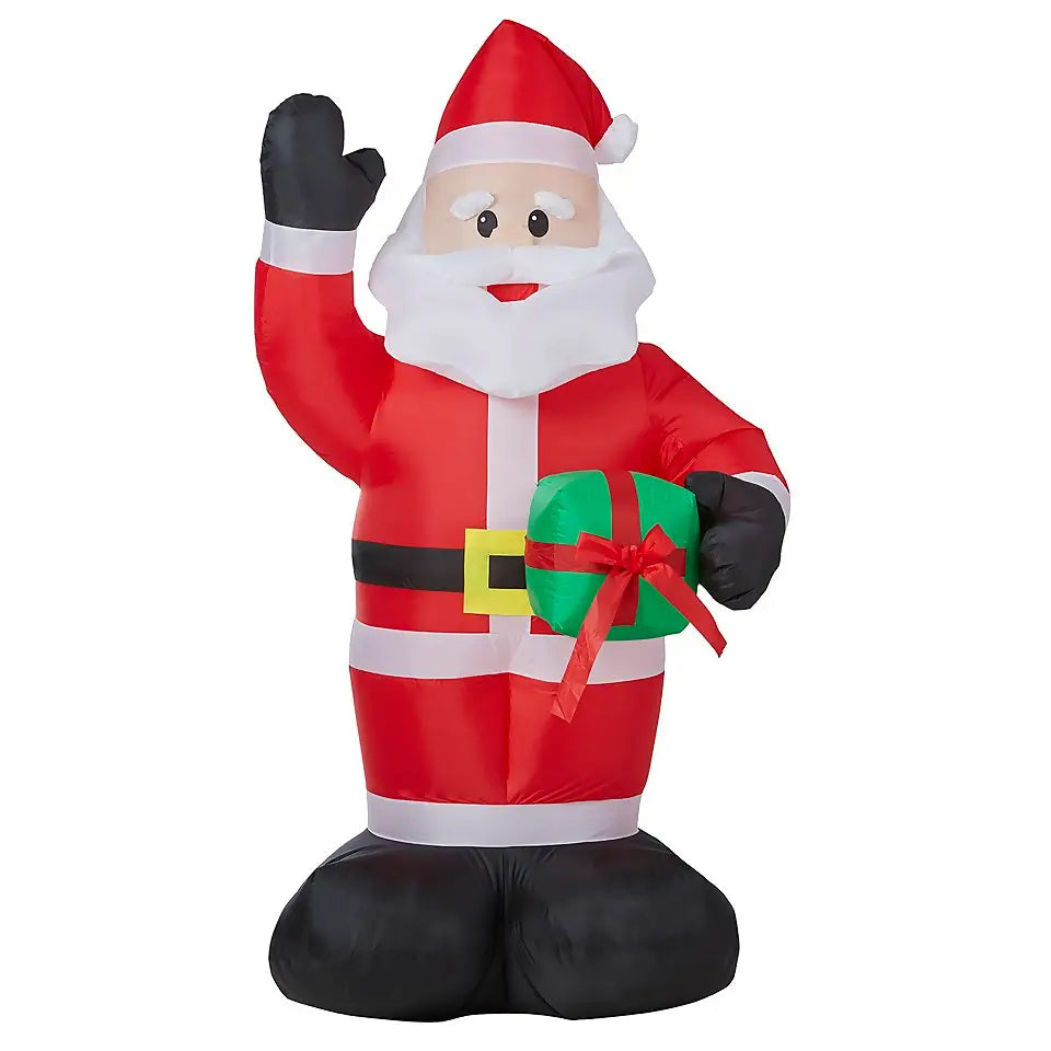 6ft Santa with Gift Christmas Outdoor Inflatable Decoration - MonkeyTools