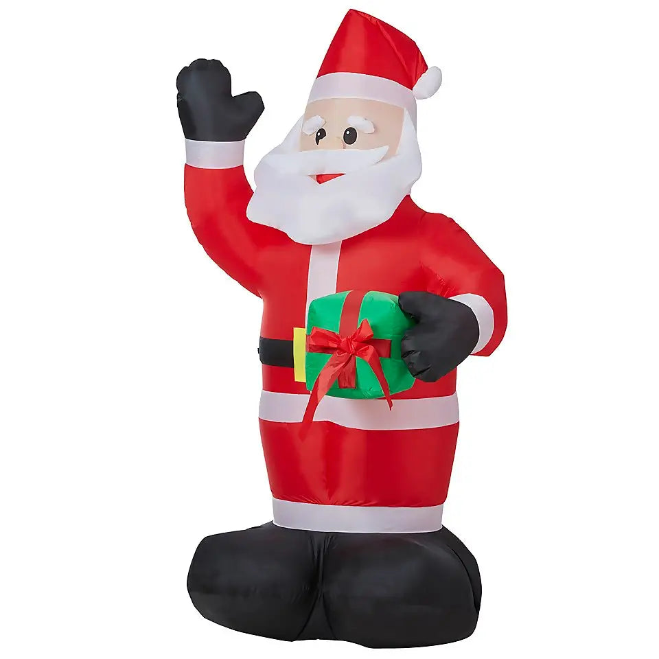 6ft Santa with Gift Christmas Outdoor Inflatable Decoration - MonkeyTools