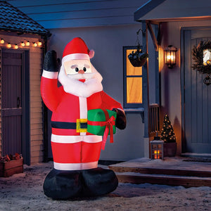6ft Santa with Gift Christmas Outdoor Inflatable Decoration - MonkeyTools