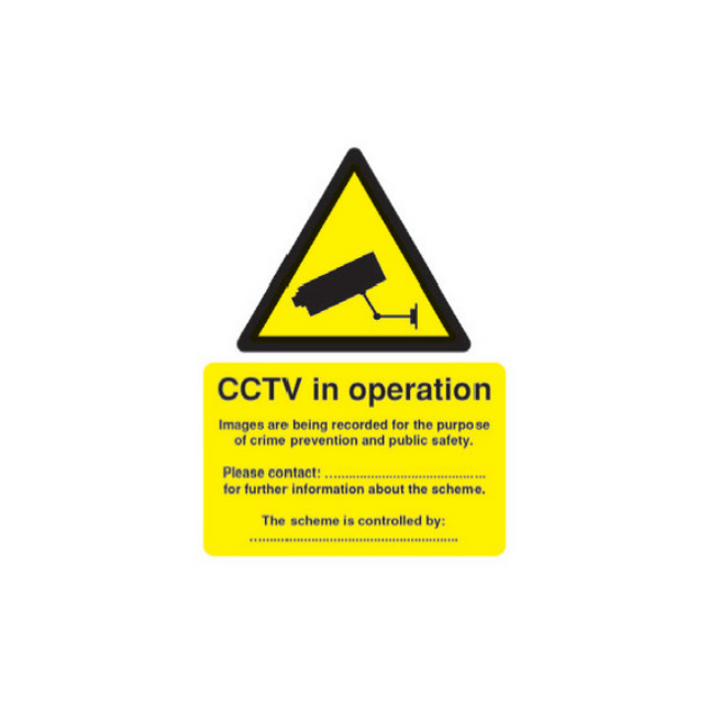 "CCTV IN OPERATION" SIGN 420MM X 297MM - MonkeyTools