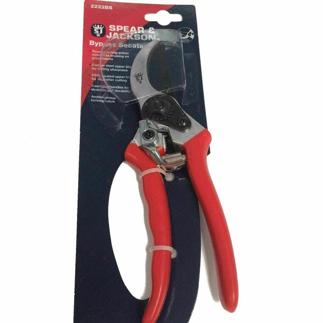 Spear & Jackson Bypass Secateurs Garden Pruners Pruning Shears Cutter 2222BS - MonkeyTools