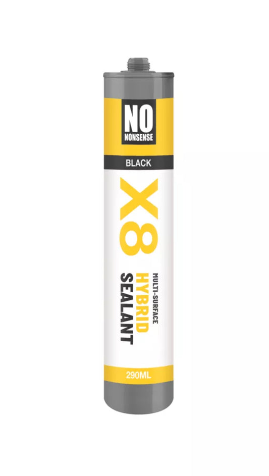 NO NONSENSE X8 HYBRID SEALANT & ADHESIVE BLACK 290ML - MonkeyTools