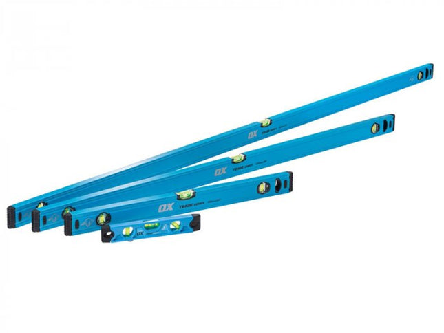 Ox Tools T500404 4pc Trade Spirit Level 230mm Torpedo 600mm 1200mm 1800mm Set - MonkeyTools