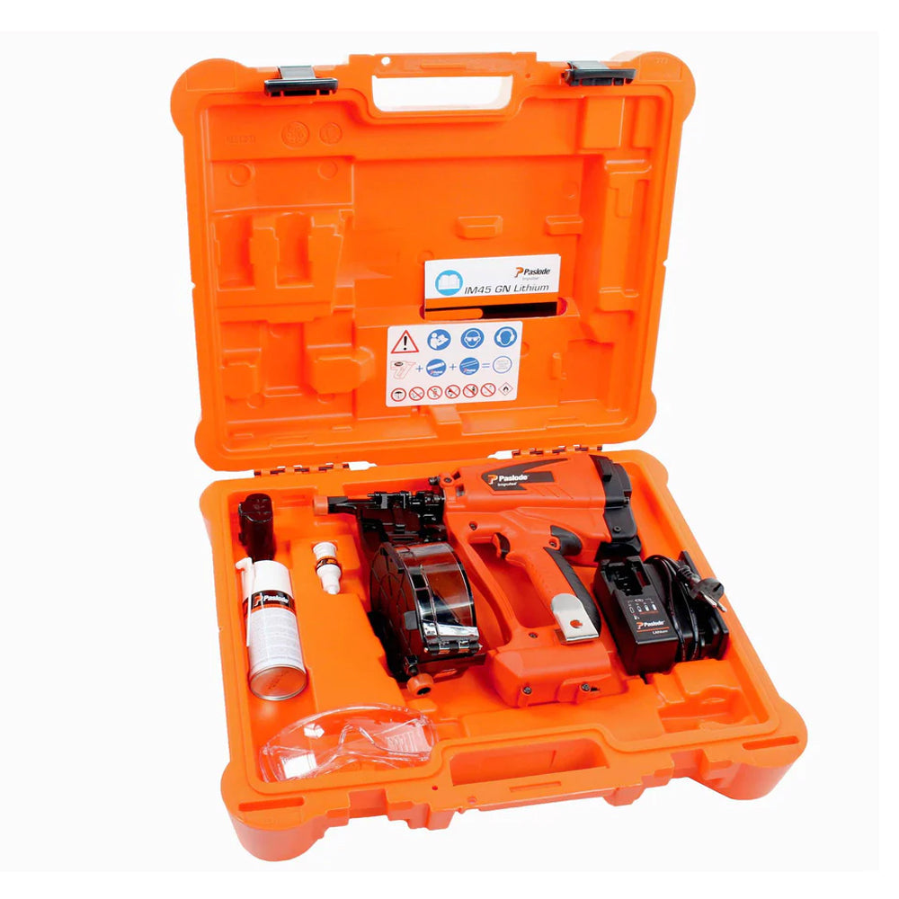 Paslode IM45 GN Multi Purpose Plastic Coil Second Fix Nailer with 1 x 2.1Ah Battery & Charger 018608 - MonkeyTools