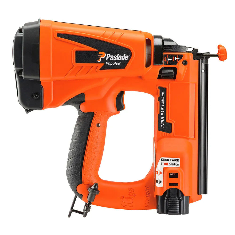 Paslode IM65 7.4V Straight Second Fix Finishing Nail Gun 2 x 2.1Ah Battery Charger & Bag - MonkeyTools