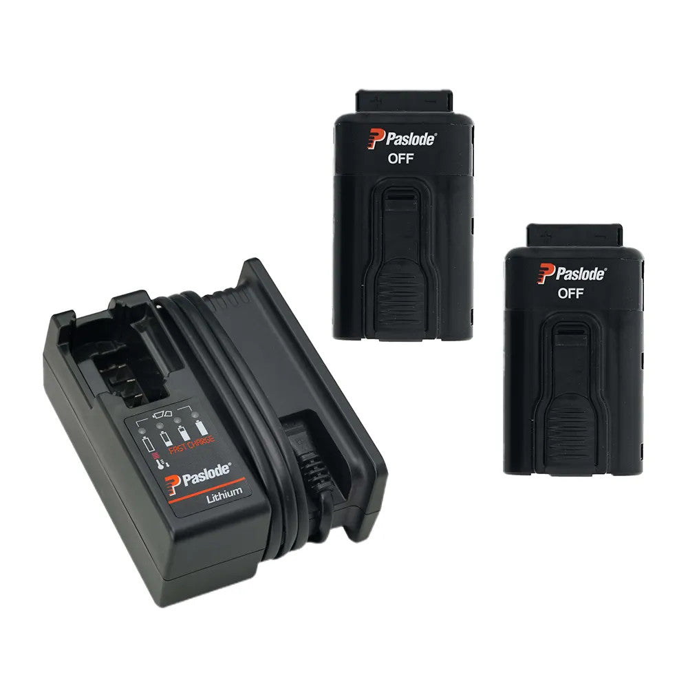 Paslode IM65 7.4V Straight Second Fix Finishing Nail Gun 2 x 2.1Ah Battery Charger & Bag - MonkeyTools
