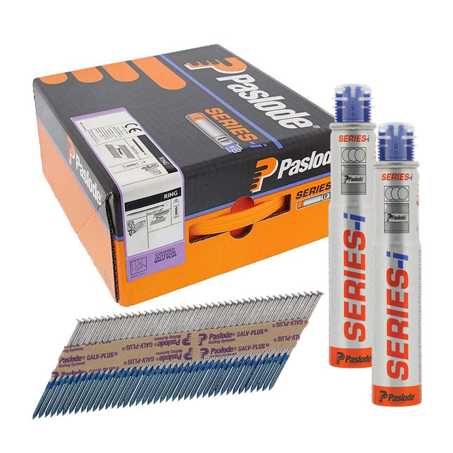 PASLODE 141074 3.1MM X 90MM GALV-PLUS RING SHANK 360XI / IM360CI NAILS X2200 PCS - MonkeyTools