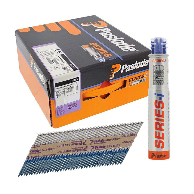 PASLODE 141079 2.8MM X 63MM GALV-PLUS RING SHANK 360XI / IM360CI NAILS X1100 PCS - MonkeyTools