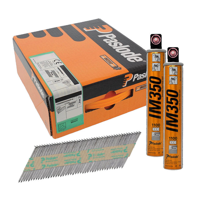 PASLODE 141226 3.1MM X 75MM BRIGHT RING SHANK IM350+ NAILS X2200 PCS - MonkeyTools